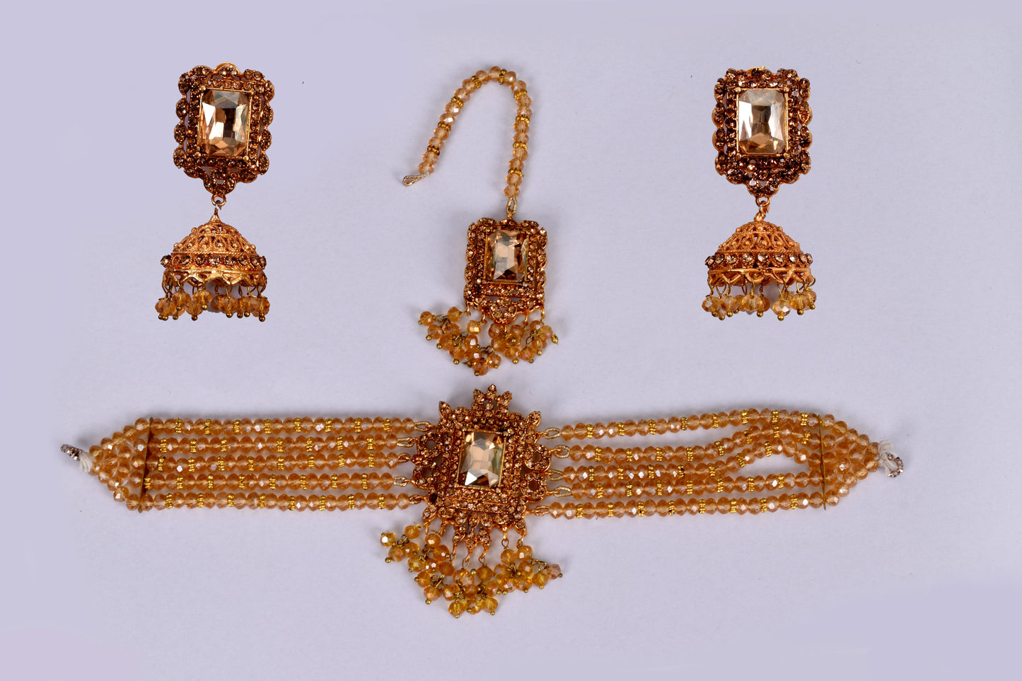 CUBIC CUT NECKLACE SET