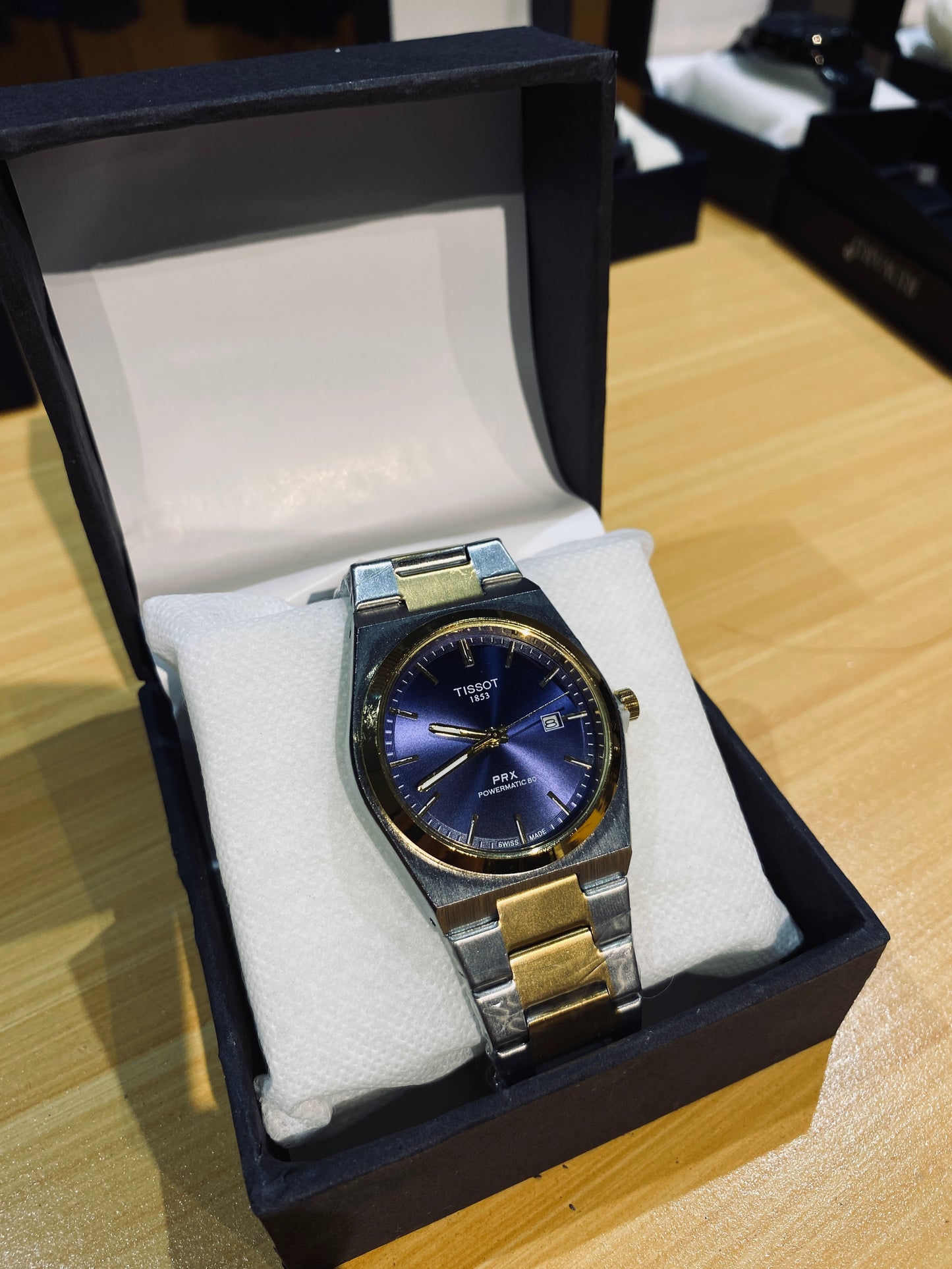 TISSOT PRX 1853 (GOLD BLUE DIAL)