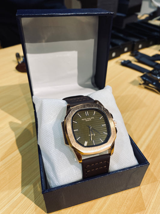 PATEK PHLIPPE GENEVE (GOLD BROWN DIAL)