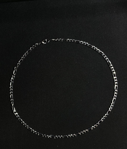 SHORT SILVER LINK NECK CHAIN