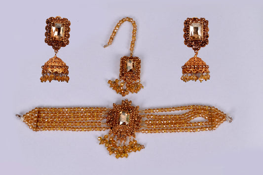 CUBIC CUT NECKLACE SET